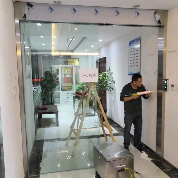 門禁自動(dòng)門安裝案例，辦公室門禁自動(dòng)門